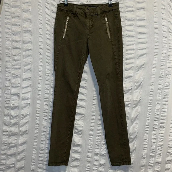 Joe’s Jeans Olive Green Skinny Ankle Jeans - Picture 2 of 11